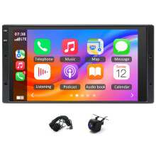 6.83in Car Stereo Radio GPS 2+64G for Ford 1995-2012 with Carplay Android Auto SWC + AHD Backup Camera