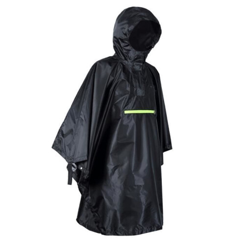 Poncho de cyclisme imperméable - Noir - Léger - Compact - 230T Titafo 2