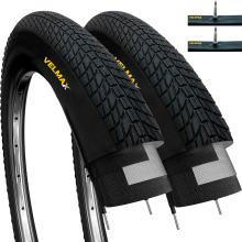 VELMAX 2x 20 x 1.75 Tyres 47-406 and Presta Inner Tubes (SET PAIRS)