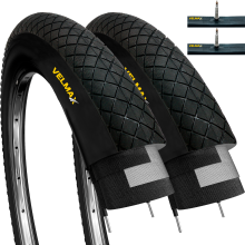 VELMAX 2x 20 x 1.95 Tyres 53-406 and Presta Inner Tubes (SET PAIRS)