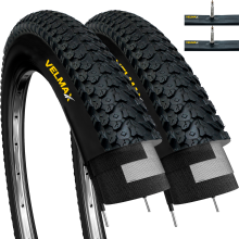 VELMAX 2x 26 x 2.125 Foldable Tyres 57-559 and Presta Inner Tubes (SET PAIRS)