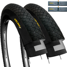 VELMAX 2x 20 x 1.95 Tyres 53-406 and Schrader Inner Tubes (SET PAIRS)
