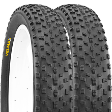 VELMAX 2x 26 x 4.0 Foldable Fat Tyres 100-559 Mountain MTB Mud Dirt Bike (PAIR)