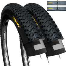 VELMAX 2x 26 x 2.125 Foldable Tyres 57-559 and Schrader Inner Tubes (SET PAIRS)