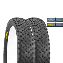VELMAX 2x 26 x 4.0 Foldable Tyres 100-559 and Schrader Inner Tubes (SET PAIRS)