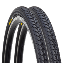 VELMAX 2x 26 x 1.50 Foldable Tyres 40-559 Road City Hybrid Bike Bicycle (PAIR)