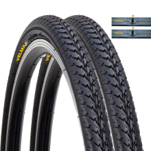 VELMAX 2x 26 x 1.50 Foldable Tyres 40-559 and Schrader Inner Tubes (SET PAIRS)
