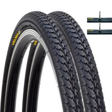 VELMAX 2x 26 x 1.50 Foldable Tyres 40-559 and Presta Inner Tubes (SET PAIRS)
