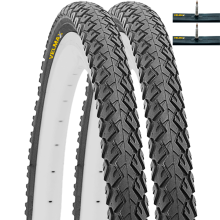 VELMAX 2x 700 x 35c Foldable Tyres 37-622 and Presta Inner Tubes (SET PAIRS)