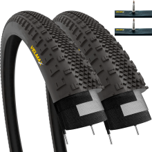 VELMAX 2x 700 x 38c Foldable Tyres 40-622 and Presta Inner Tubes (SET PAIRS)