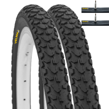 VELMAX 2x 20 x 1.75 Foldable Tyres 47-406 and Presta Inner Tubes (SET PAIRS)