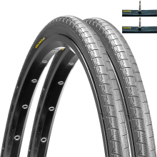 VELMAX 2x 700 x 25c Foldable Tyres 25-622 and Presta Inner Tubes (SET PAIRS)