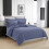 Imperial Rooms (Super King, Washed Blue) Stripe Duvet Covers Bedding Set Fitted Sheet & Pillowcase 1