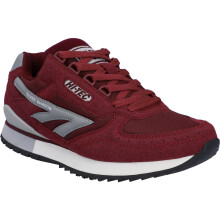 (7 UK, Cherry) Hi-Tec Mens Silver Shadow Suede Trainers