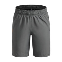 (11-12 Years, Grey/Orange) Under Armour Boys Tech Woven Wordmark Shorts