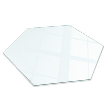 (h40 cm) Plaque de sol pour poêle en verre dépoli, formats carrés et rectangulaires au design mat, élégante