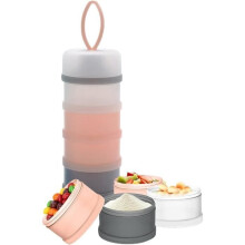 Baby Milk Dispenser, Milk Powder Dispenser Box, 4-Layer Milk Powder Dispenser Box, for Travel and Outdoor Activities