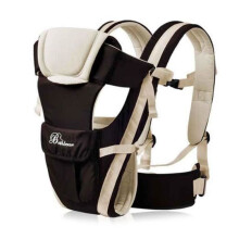 Beth Bear 4-in-1 Ergonomische Babytrage - Schwarz - Trageweise vor dem Bauch und auf dem Rücken - 0 bis 30 Monate