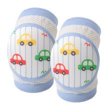 1 Paar Baby-Knieschoner zum Krabbeln und Kriechen – Für Mädchen und Jungen – Rutschfest – Elastisch – Saphirblau