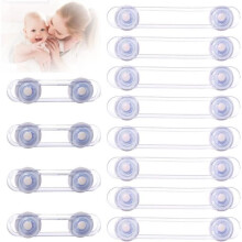 Baby cupboard lock - Child safety - Cupboard and window door lock - Home security protection (12 pieces)