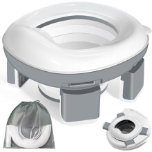 Foldable Baby Potty Seat, 3-in-1 Child Toilet Seat Reducer, Travel Potty with Storage Bag