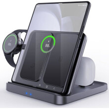 Chargeur sans fil, support de charge par induction pour Samsung Galaxy Z Fold 6/5/4/3/2, Z Flip 6/5/4/3/2, iPhone/Google/Xiaomi