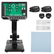 Microscope numérique HD - Non spécifié - 7 pouces - 12 millions de pixels - Zoom 0-2000x - Écran IPS