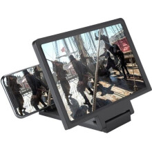 Loupe d'écran - HB010 - Amplificateur 3D - 7 pouces - Support pour smartphone - Noir