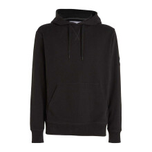 (L, Black) Calvin Klein Mens Monogram Badge Hoodie