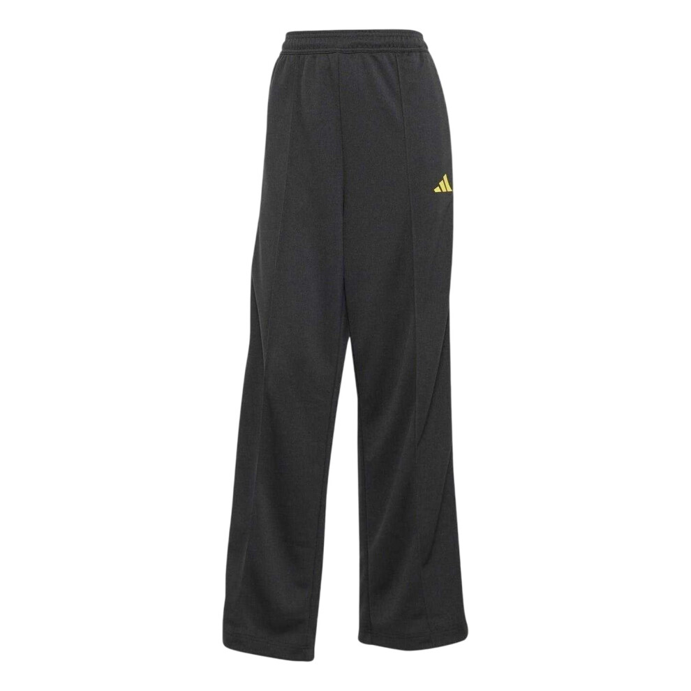 Adidas (16 Uk - 18 Uk, Black/Gold) Womens/Ladies Tiro Nations 3 Stripes Wide Leg Trousers
