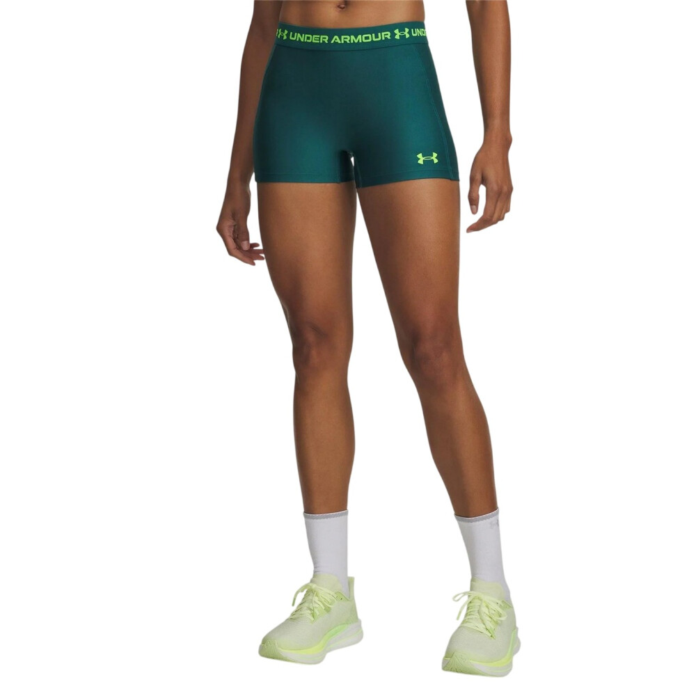 Under Armour (14 Uk, Green/Heather Green) Womens/Ladies Heatgear Shorts