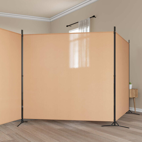 VidaXL vidaXL 4-Panel Room Divider Beige 525 x 180 cm Fabric