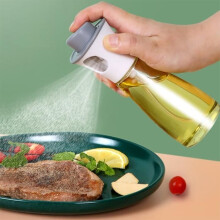 Vaporisateur d'huile blanc - 150 ml - Idéal pour la cuisson, le barbecue, les salades et la pâtisserie.