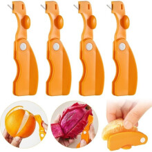Éplucheur d'oranges, ensemble de 4 pièces, éplucheur d'oranges, zesteur de citrons et d'oranges, éplucheur d'agrumes