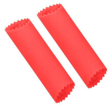 Éplucheur à ail - Non spécifié - Lot de 2 - Silicone - Antidérapant - 13 x 3,5 cm - Rouge, orange, bleu, gris - Économique