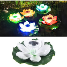 Dekorative Beleuchtung – Seerose – Schwimmende Solar-LED – Leuchtende Farben – Wasserfest – Schwimmend