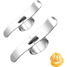 Lot de 2 éplucheurs d'oranges en acier inoxydable pour citron, pitaya, fruit de la passion et pamplemousse