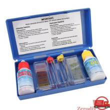 Swimming pool pH and chlorine test kit with storage box - Quick water quality test