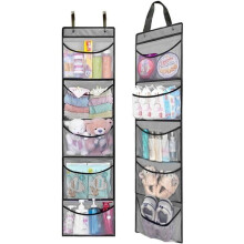 Set of 2 hanging shelves, storage cabinet organizer, hanging organizer, gray