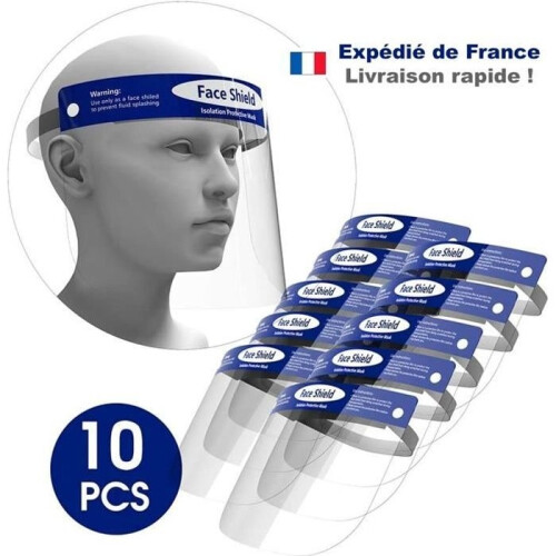 Protective Visor - SKYLANTERN - Pack of 10 - Colorless - Polycarbonate