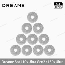 Accessories for L10s Ultra Gen2/L30s Ultra Robot Vacuum Cleaner: Main side brush, mop cloths - 10 mop cloths