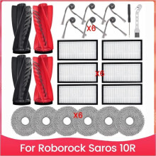 Replacement parts for Roborock Saros 10R robot vacuum cleaner, accessory kit: main brush, HEPA filter, pads