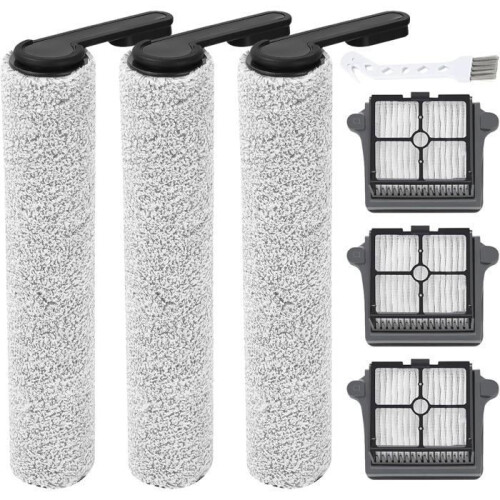Replacement Brush Rollers - NETBOAT - Tineco Floor ONE S7 Pro - 3 Rollers - HEPA Filters - Accessories