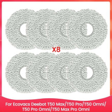Replacement Parts for Reusable Washable Mops for T50 Max/T50 Pro/T50 Omni/T50 Pro Omni/T50 Omni, 8 Pieces