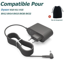 Charger for Dyson V10 V11 V15 SV12 SV14 SV15 SV20 SV22, 30.45V Vacuum Cleaner Charger for Dyson with Storage Bag