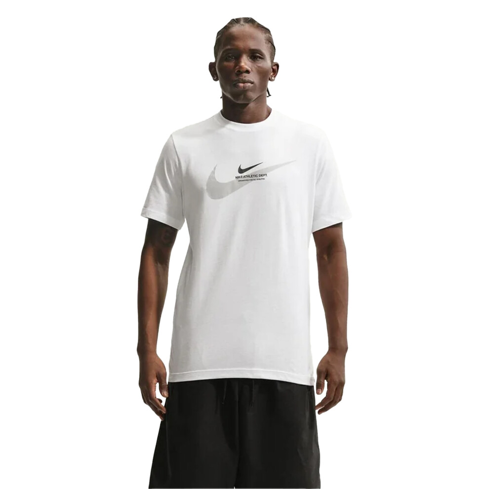 Nike (Xs, White) Mens Swoosh Graphic Print T-Shirt