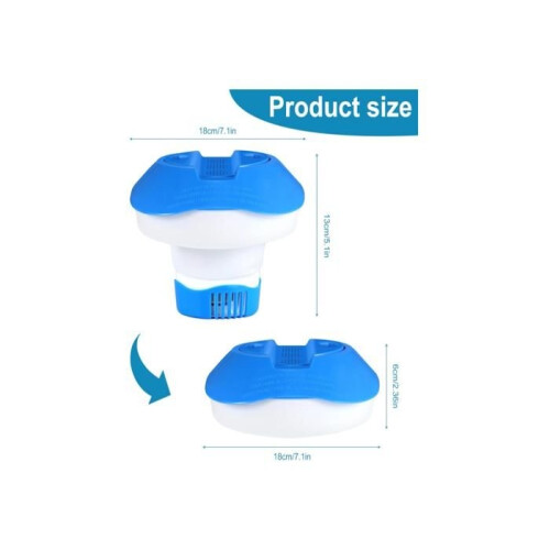 Inch Floating Pool Dispenser, Foldable Floating Chlorine Dispenser, Floating Diffuser for Swimming Pools 1