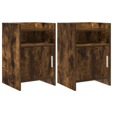 vidaXL Bedside Tables 2 pcs Smoked Oak 40 x 36 x 60 cm Engineered Wood