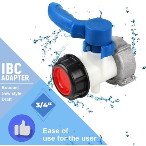 Βρύση - Δεξαμενή 1000L - DN40 - Προσαρμογέας IBC - Universal 1