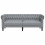 VidaXL vidaXL Sofa Light Grey 201.5 x 74.5 x 74.5 cm Polyester 5